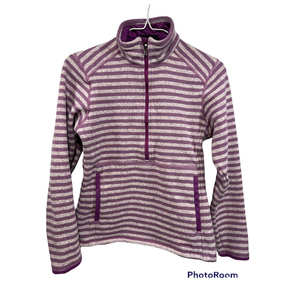 Patagonia Better Sweater Womens S Purple Stripe Half Zip Pullover Fleece